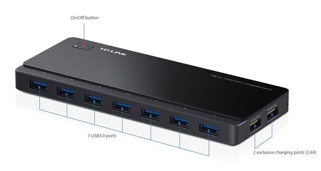 USB-jaotur TP-Link 7PORT/UH720, USB 3.0 цена и информация | USB adapterid ja jagajad | hansapost.ee