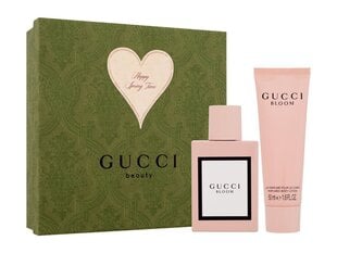 Kosmeetiline komplekt Gucci Bloom: parfüümvesi Edp 50 ml + ihupiim 50 ml price and information | Body creams, body oils and lotions | hansapost.ee