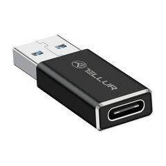 Переходник Tellur USB-A на USB-C M/F цена и информация | Адаптеры и USB-hub | hansapost.ee