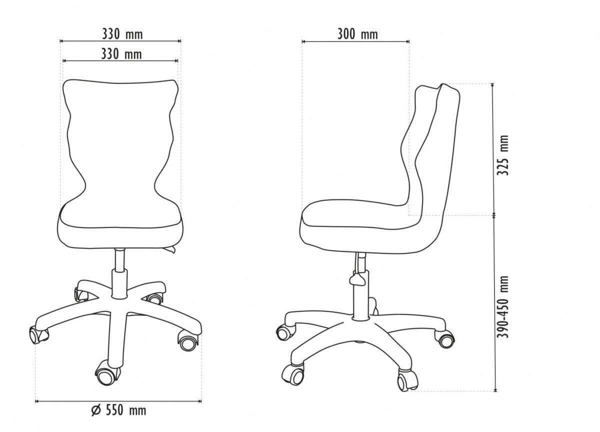 Lastetool Entelo Petit Black JS33, tumehall цена и информация | Kontoritoolid | hansapost.ee