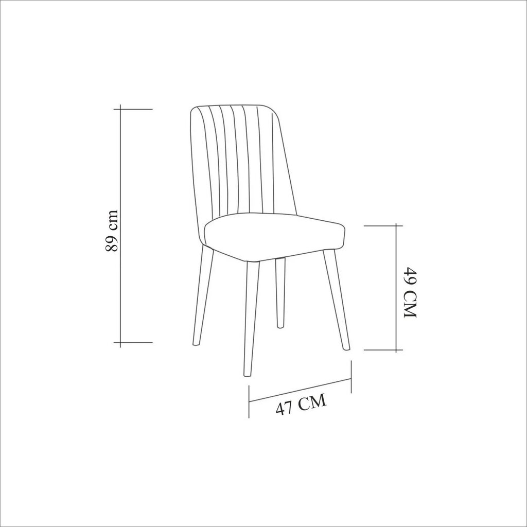 Tool Asir, 47x89x46cm, hall/valge hind ja info | Köögitoolid, söögitoolid | hansapost.ee