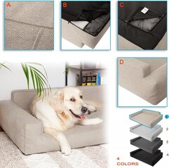 Лежак Hobbydog XL/98х66 см, песочный цвет цена и информация | Лежаки, домики | hansapost.ee