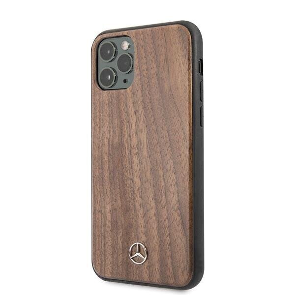 Telefoniümbris Mercedes MEHCN65VWOLB iPhone 11 Pro Max hard case, brown Wood Line Walnut цена и информация | Telefonide kaitsekaaned ja -ümbrised | hansapost.ee