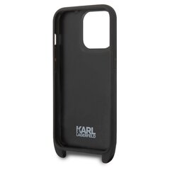 Karl Lagerfeld Monogram Crossbody Case for iPhone 14 Pro Black цена и информация | Чехлы для телефонов | hansapost.ee