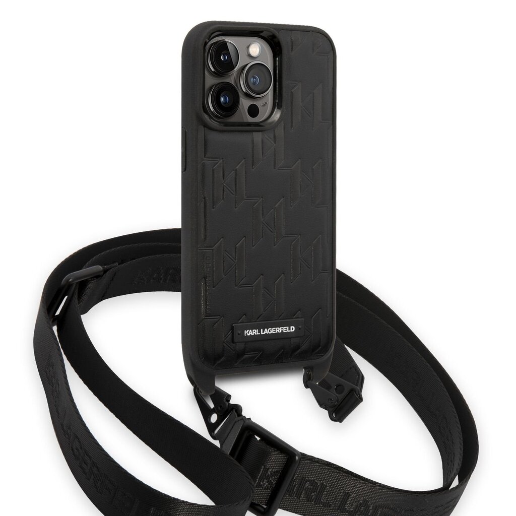 Karl Lagerfeld Monogram Crossbody Case for iPhone 14 Pro Max Black hind ja info | Telefonide kaitsekaaned ja -ümbrised | hansapost.ee