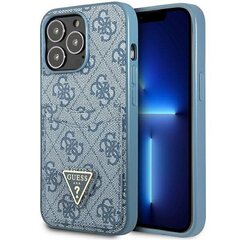 Guess GUHCP13LP4TPB iPhone 13 Pro | 13 6,1" niebieski|blue hardcase 4G Triangle Logo Cardslot hind ja info | Telefonide kaitsekaaned ja -ümbrised | hansapost.ee