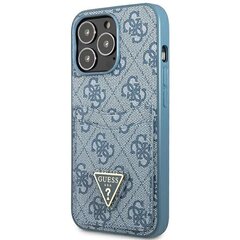 Guess GUHCP13LP4TPB iPhone 13 Pro | 13 6,1" niebieski|blue hardcase 4G Triangle Logo Cardslot hind ja info | Telefonide kaitsekaaned ja -ümbrised | hansapost.ee