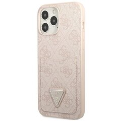 Guess GUHCP13LP4TPP iPhone 13 Pro | 13 6,1" różowy|pink hardcase 4G Triangle Logo Cardslot цена и информация | Чехлы для телефонов | hansapost.ee