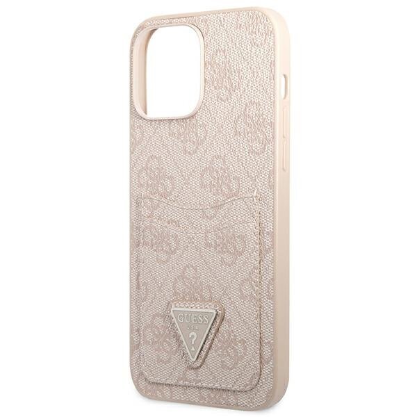 Guess GUHCP13LP4TPP iPhone 13 Pro | 13 6,1" różowy|pink hardcase 4G Triangle Logo Cardslot цена и информация | Telefonide kaitsekaaned ja -ümbrised | hansapost.ee