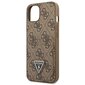 Guess GUHCP13SP4TPW iPhone 13 mini 5,4" brown hardcase 4G Triangle Logo Cardslot цена и информация | Telefonide kaitsekaaned ja -ümbrised | hansapost.ee