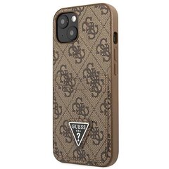 Guess GUHCP13SP4TPW iPhone 13 mini 5,4" brown hardcase 4G Triangle Logo Cardslot цена и информация | Чехлы для телефонов | hansapost.ee