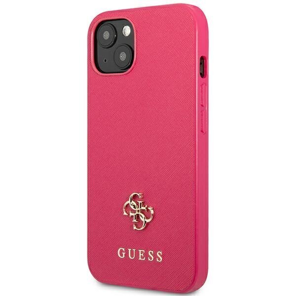 Guess GUHCP13SPS4MF iPhone 13 mini 5,4" różowy|pink hardcase Saffiano 4G Small Metal Logo цена и информация | Telefonide kaitsekaaned ja -ümbrised | hansapost.ee