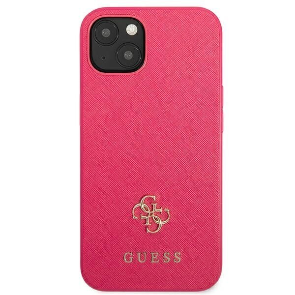 Guess GUHCP13SPS4MF iPhone 13 mini 5,4" różowy|pink hardcase Saffiano 4G Small Metal Logo hind ja info | Telefonide kaitsekaaned ja -ümbrised | hansapost.ee