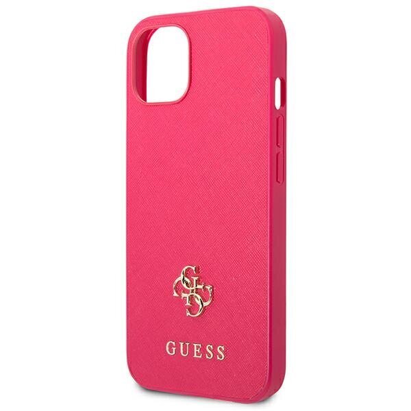 Guess GUHCP13SPS4MF iPhone 13 mini 5,4" różowy|pink hardcase Saffiano 4G Small Metal Logo цена и информация | Telefonide kaitsekaaned ja -ümbrised | hansapost.ee