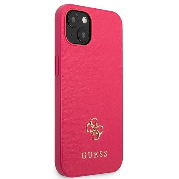 Guess GUHCP13SPS4MF iPhone 13 mini 5,4" różowy|pink hardcase Saffiano 4G Small Metal Logo hind ja info | Telefonide kaitsekaaned ja -ümbrised | hansapost.ee