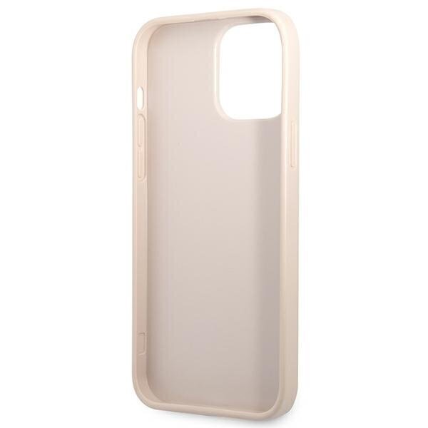 Guess GUHCP13XP4TPP iPhone 13 Pro Max 6,7" różowy|pink hardcase 4G Triangle Logo Cardslot цена и информация | Telefonide kaitsekaaned ja -ümbrised | hansapost.ee