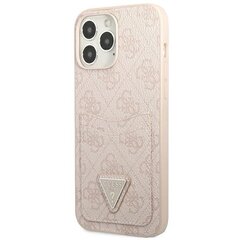 Guess GUHCP13XP4TPP iPhone 13 Pro Max 6,7" różowy|pink hardcase 4G Triangle Logo Cardslot hind ja info | Telefonide kaitsekaaned ja -ümbrised | hansapost.ee