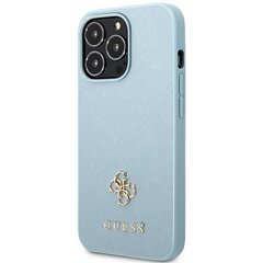 Guess GUHCP13XPS4MB iPhone 13 Pro Max 6,7" blue hardcase Saffiano 4G Small Metal Logo hind ja info | Telefonide kaitsekaaned ja -ümbrised | hansapost.ee