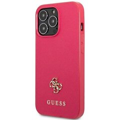 Guess GUHCP13XPS4MF iPhone 13 Pro Max 6,7" różowy|pink hardcase Saffiano 4G Small Metal Logo hind ja info | Telefonide kaitsekaaned ja -ümbrised | hansapost.ee