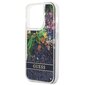 Guess GUHCP14XLFLSB iPhone 14 Pro Max 6,7" blue hardcase Flower Liquid Glitter hind ja info | Telefonide kaitsekaaned ja -ümbrised | hansapost.ee
