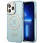 Guess GUHMP13LHTCMB iPhone 13 Pro | 13 6,1" niebieski|blue hard case Gold Outline Translucent MagSafe hind ja info | Telefonide kaitsekaaned ja -ümbrised | hansapost.ee