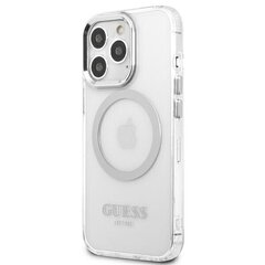 Guess GUHMP13LHTRMS iPhone 13 Pro | 13 6,1" srebrny|silver hard case Metal Outline Magsafe цена и информация | Чехлы для телефонов | hansapost.ee