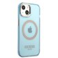 Guess GUHMP13MHTCMB iPhone 13 6,1" blue hard case Gold Outline Translucent MagSafe hind ja info | Telefonide kaitsekaaned ja -ümbrised | hansapost.ee