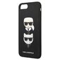 Karl Lagerfeld KLHCI8LSAKICKCBK iPhone 7 Plus | 8 Plus black hardcase Saffiano Karl&Choupette Head hind ja info | Telefonide kaitsekaaned ja -ümbrised | hansapost.ee