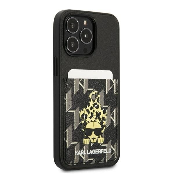 Karl Lagerfeld KLHCP13LCANCNK iPhone 13 Pro | 13 6,1" hardcase czarny|black Karlimals Cardslot hind ja info | Telefonide kaitsekaaned ja -ümbrised | hansapost.ee