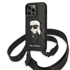 Karl Lagerfeld KLHCP14LSTKMK iPhone 14 Pro 6,1" czarny|black hardcase Monogram Ikonik Patch цена и информация | Чехлы для телефонов | hansapost.ee