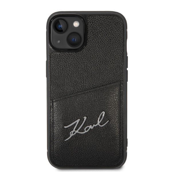 Karl Lagerfeld KLHCP14MCSSK iPhone 14 Plus 6,7" hardcase czarny|black Signature Logo Cardslot цена и информация | Telefonide kaitsekaaned ja -ümbrised | hansapost.ee