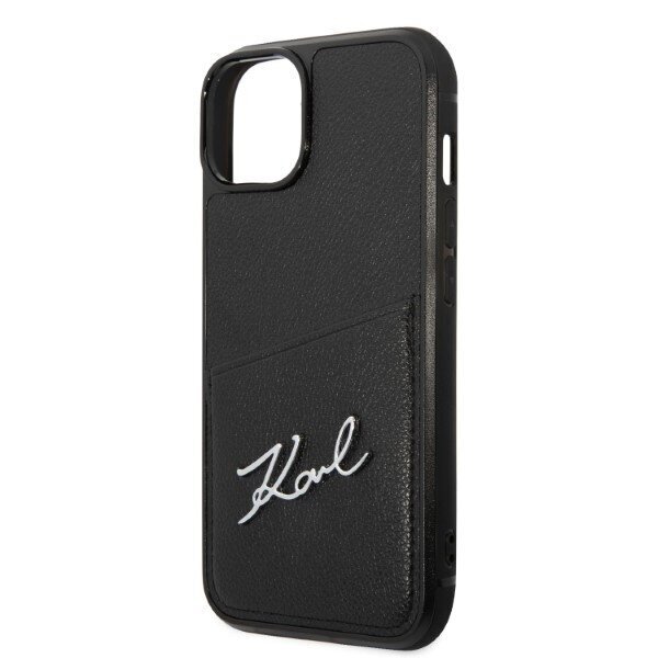 Karl Lagerfeld KLHCP14MCSSK iPhone 14 Plus 6,7" hardcase czarny|black Signature Logo Cardslot цена и информация | Telefonide kaitsekaaned ja -ümbrised | hansapost.ee