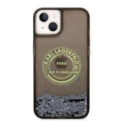 Karl Lagerfeld KLHCP14SLCRSGRK iPhone 14 6,1" black hardcase Liquid Glitter RSG hind ja info | Telefonide kaitsekaaned ja -ümbrised | hansapost.ee