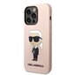 Karl Lagerfeld KLHMP14LSNIKBCP iPhone 14 Pro 6,1" hardcase pink Silicone Ikonik Magsafe hind ja info | Telefonide kaitsekaaned ja -ümbrised | hansapost.ee