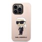 Karl Lagerfeld KLHMP14LSNIKBCP iPhone 14 Pro 6,1" hardcase pink Silicone Ikonik Magsafe цена и информация | Telefonide kaitsekaaned ja -ümbrised | hansapost.ee