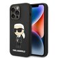 Karl Lagerfeld KLHMP14XSNIKBCK iPhone 14 Pro Max 6,7" hardcase black Silicone Ikonik Magsafe hind ja info | Telefonide kaitsekaaned ja -ümbrised | hansapost.ee