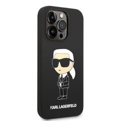 Karl Lagerfeld KLHMP14XSNIKBCK iPhone 14 Pro Max 6,7" hardcase black Silicone Ikonik Magsafe hind ja info | Telefonide kaitsekaaned ja -ümbrised | hansapost.ee