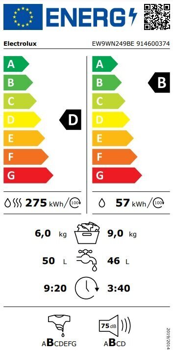 Electrolux EW9WN249BE hind ja info | Pesumasinad | hansapost.ee