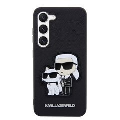 Karl Lagerfeld PU Saffiano Karl and Choupette NFT Case for Samsung Galaxy S23 Black hind ja info | Telefonide kaitsekaaned ja -ümbrised | hansapost.ee