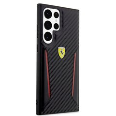 Ferrari PU Carbon Hard Case for Samsung Galaxy S23 Ultra Black цена и информация | Чехлы для телефонов | hansapost.ee
