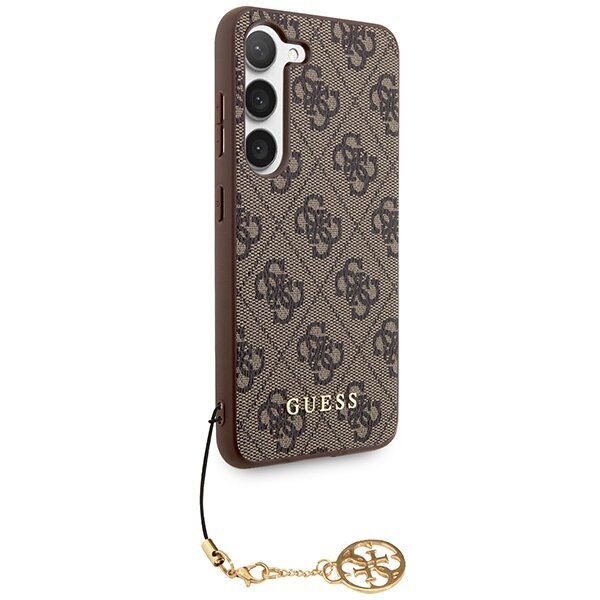 Guess GUHCS23SGF4GBR S23 S911 brown hardcase 4G Charms Collection цена и информация | Telefonide kaitsekaaned ja -ümbrised | hansapost.ee