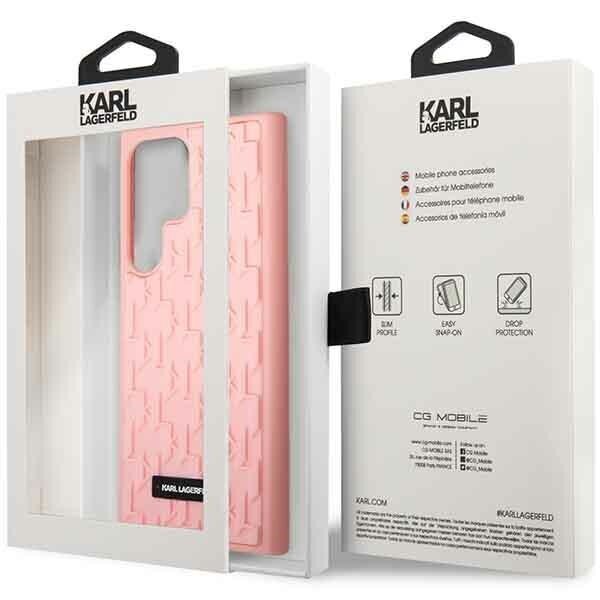 Karl Lagerfeld KLHCS23LRUPKLPP S23 Ultra S918 hardcase różowy|pink 3D Monogram hind ja info | Telefonide kaitsekaaned ja -ümbrised | hansapost.ee