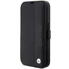 Etui BMW BMBKP14L22RDPK iPhone 14 Pro 6,1" czarny|black bookcase Leather Textured&Stripe цена и информация | Чехлы для телефонов | hansapost.ee