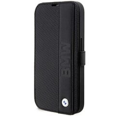 Etui BMW BMBKP14X22RDPK iPhone 14 Pro Max 6,7" czarny|black bookcase Leather Textured&Stripe цена и информация | Чехлы для телефонов | hansapost.ee