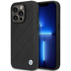 Etui BMW BMHCP14L22RQDK iPhone 14 Pro 6,1" czarny|black Leather Quilted цена и информация | Чехлы для телефонов | hansapost.ee