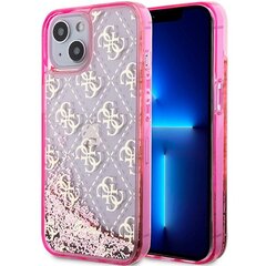 Guess GUHCP14SLC4PSGP iPhone 14 6.1" różowy|pink hardcase Liquid Glitter 4G Transculent цена и информация | Чехлы для телефонов | hansapost.ee