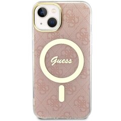 Guess GUHMP14SH4STP iPhone 14 6.1" różowy|pink hardcase 4G MagSafe цена и информация | Чехлы для телефонов | hansapost.ee