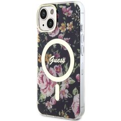 Guess GUHMP14SHCFWSK iPhone 14 6.1" czarny|black hardcase Flower MagSafe цена и информация | Чехлы для телефонов | hansapost.ee