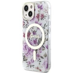 Guess GUHMP14SHCFWST iPhone 14 6.1" transparent hardcase Flower MagSafe hind ja info | Telefonide kaitsekaaned ja -ümbrised | hansapost.ee