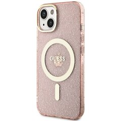 Чехол Guess GUHMP14SHCMCGP для iPhone 14 6.1" hardcase Glitter Gold MagSafe, розовый цена и информация | Чехлы для телефонов | hansapost.ee